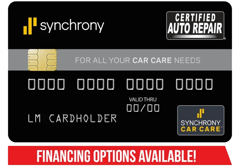 Synchrony Car Care credit card at Coulee Auto in LaCrosse WI